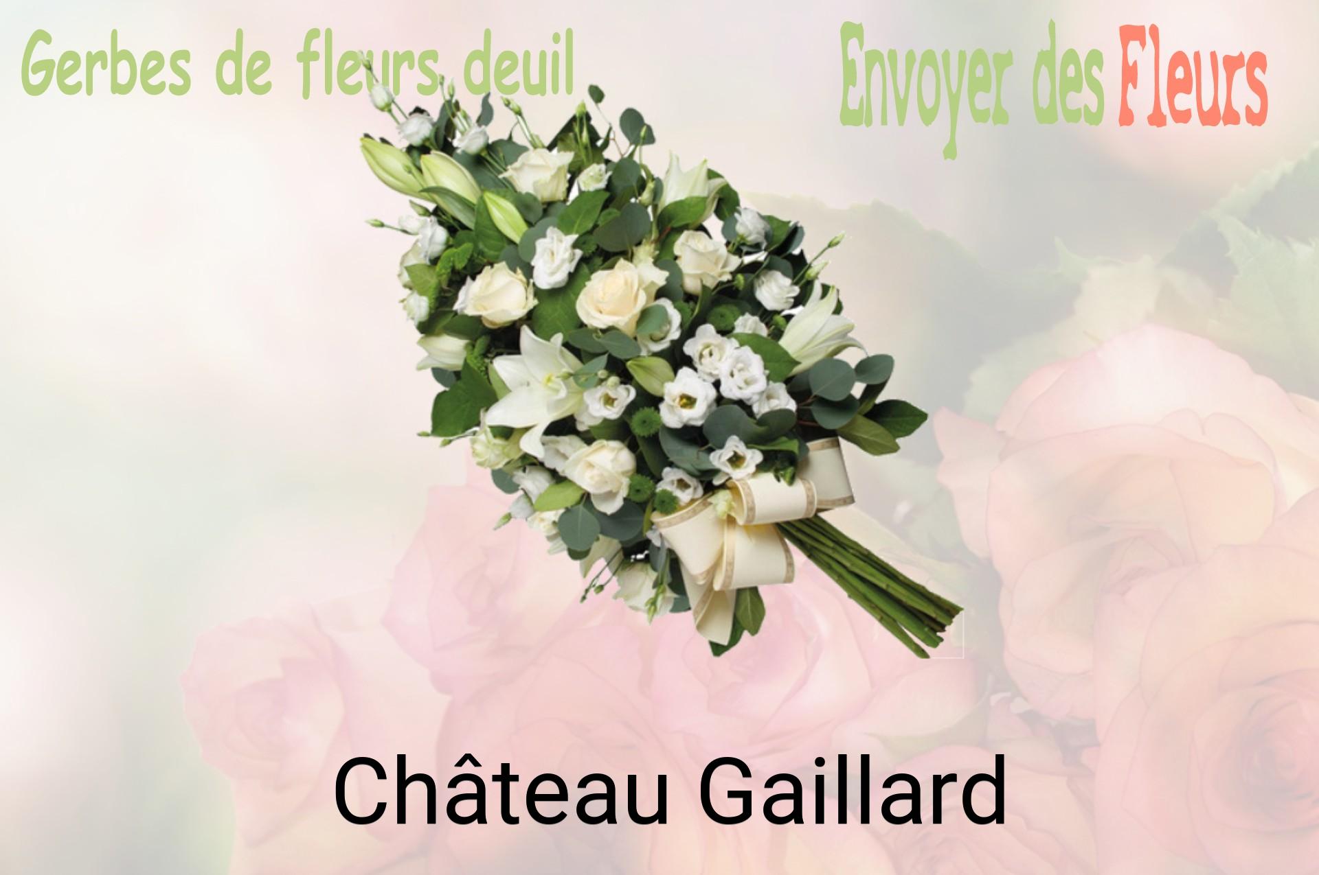 Gerbe de fleurs de deuil livrée à Château-Gaillard